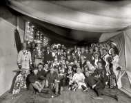 A fancy dress ball. Sailors aboard the ill-fated U.S.S. Maine in 1896, two years before an explosion in Havana Harbor sank the battleship